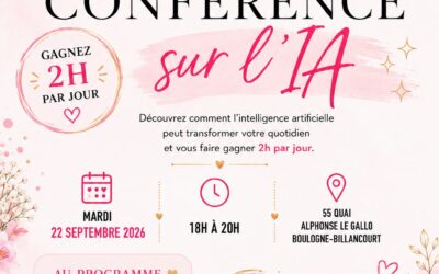 #Actualité : Save the Date – Evénement 2026 – Conférence en partenariat avec l’ESSCA: Gagnez 2h par jour grâce à l’IA, suivie d’un cocktail convivial.